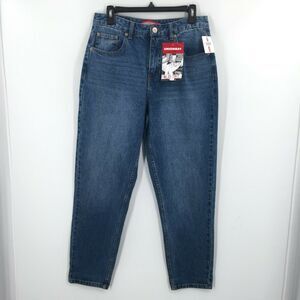 UNIONBAY Straight Leg Jeans High Rise Denim Medium Wash Five Pocket Solid Blue 9